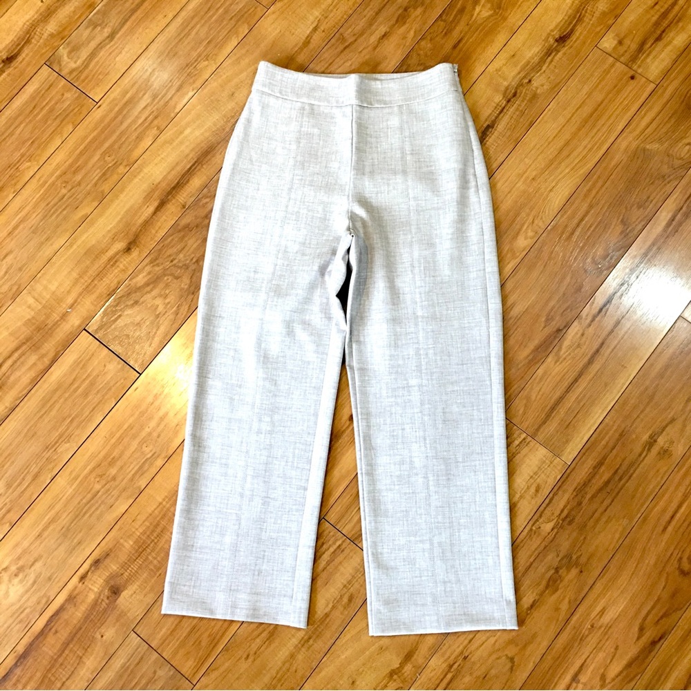 Ann Taylor career pants slacks ivory oatmeal linen professional workwear…